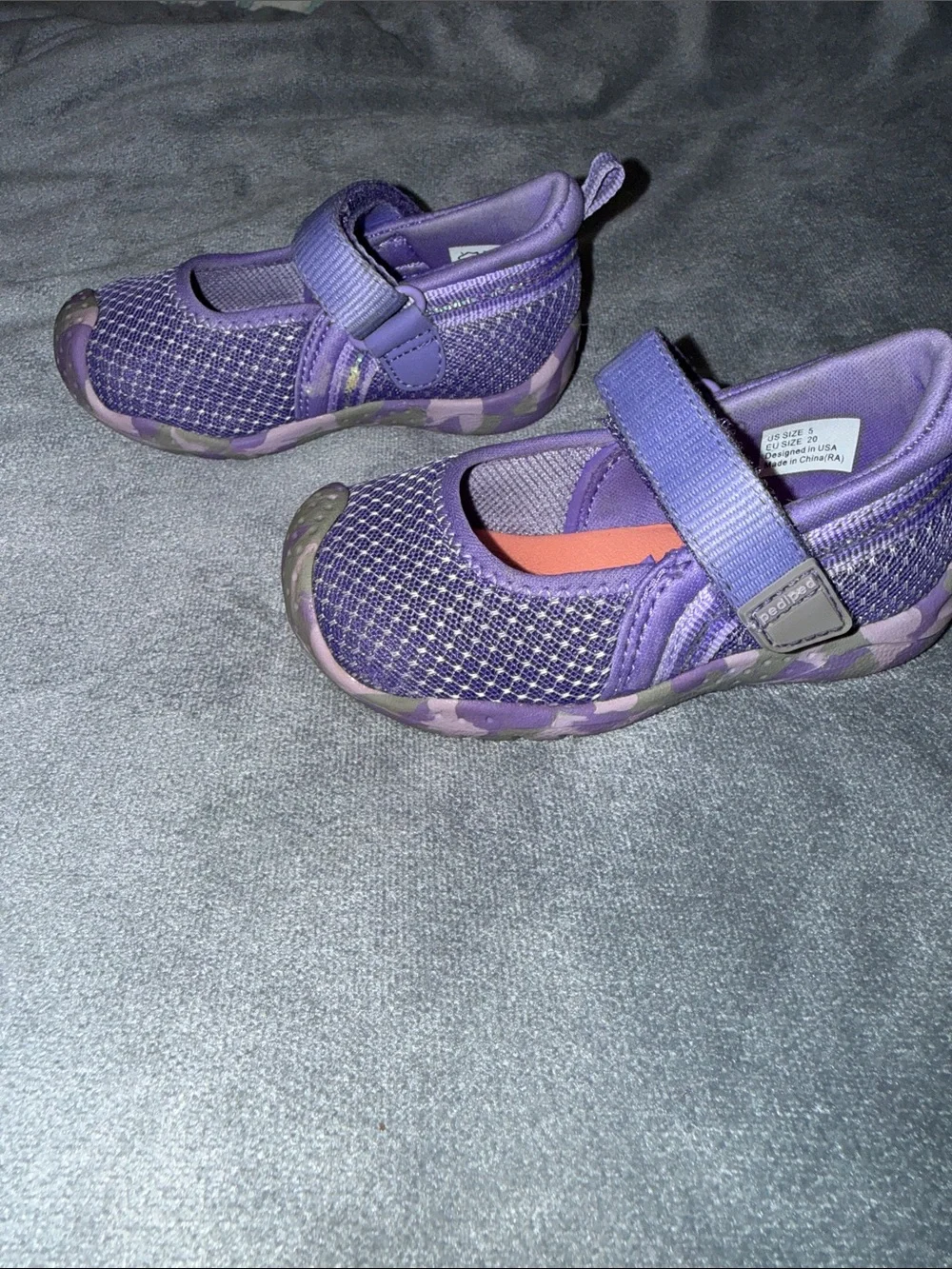 pediped Purple Mesh Mary Jane Water Shoes